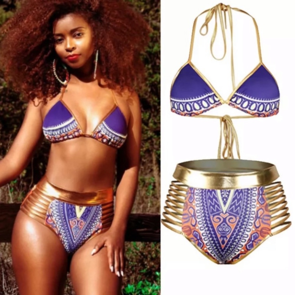 High Waist Bikini Purple